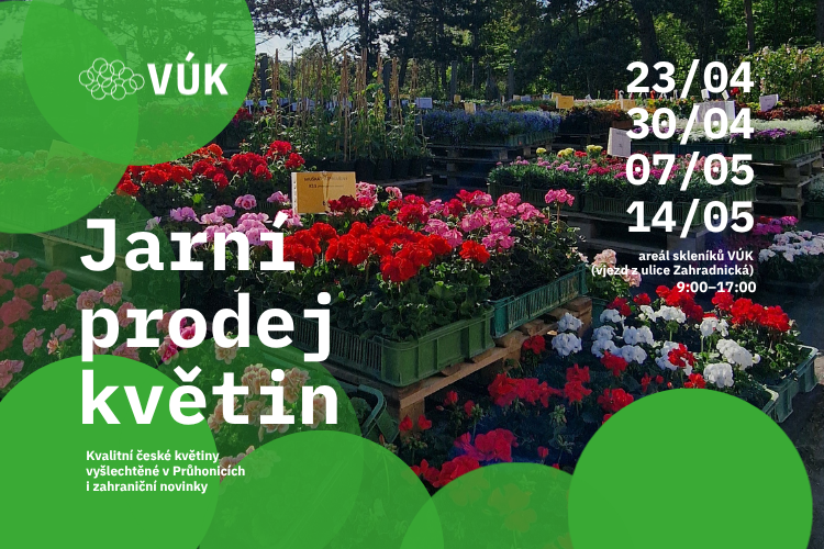 Jarní prodej květin ve sklenících VÚK